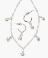 Set Collar Y Aros Strass Estrellas