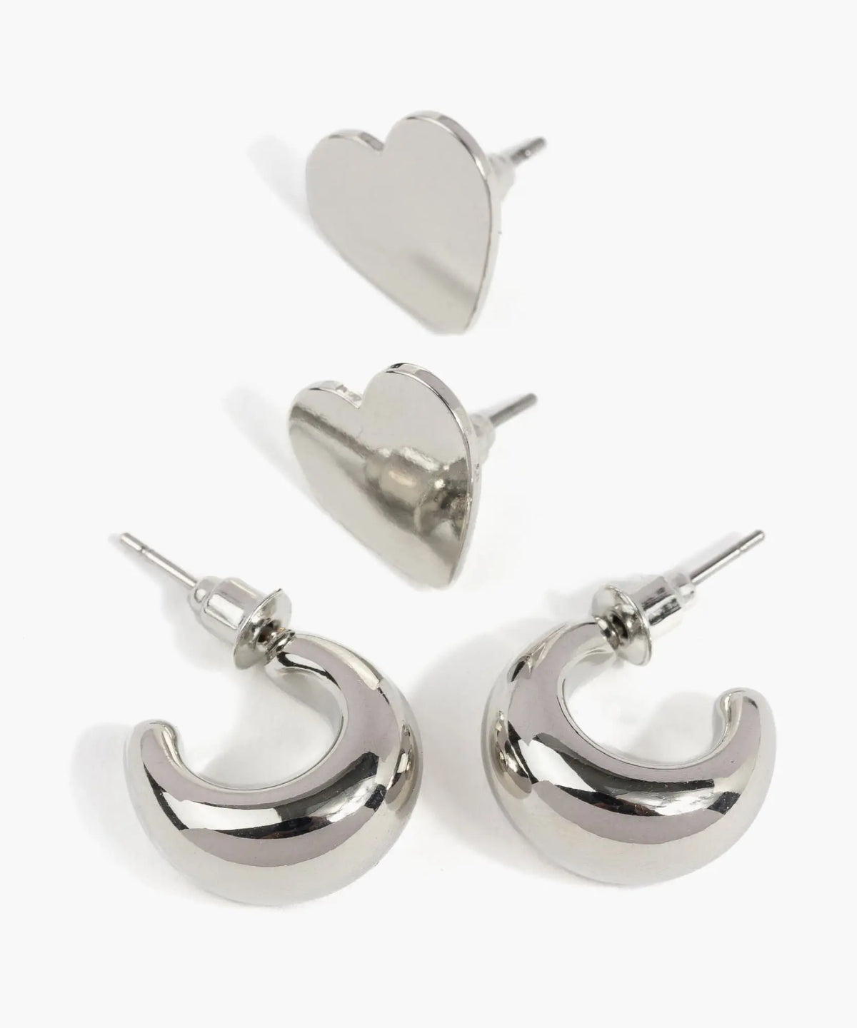 Set Aros Corazón Y Argollas